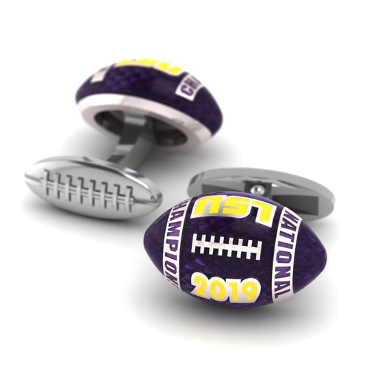 LSU National Champions Football cufflinks