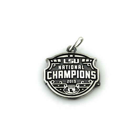 LSU National Champions Antiqued Flat Charm