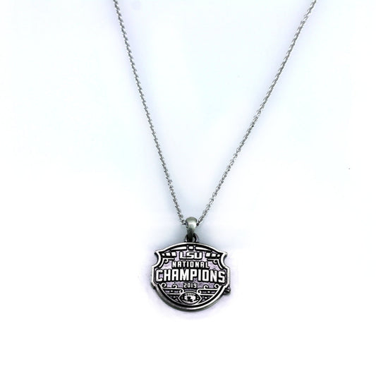 LSU National Champions Antiqued Flat Pendant