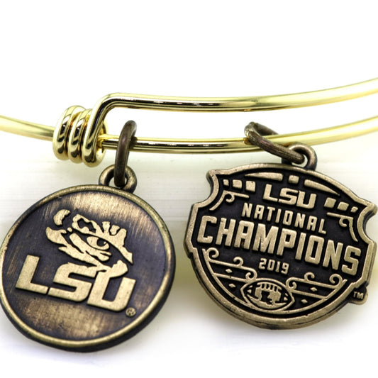 LSU National Champions Expandable Charm Bracelet