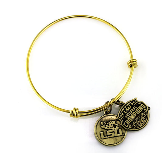 LSU National Champions Expandable Charm Bracelet