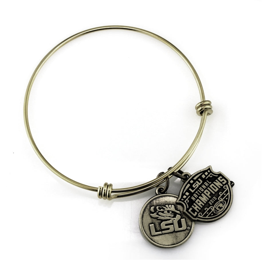 LSU National Champions Expandable Charm Bracelet