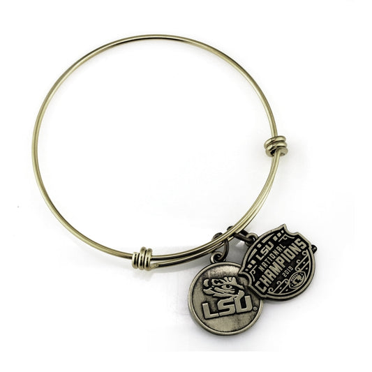 LSU National Champions Expandable Charm Bracelet