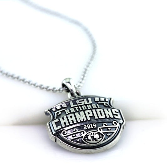 LSU National Champions Sculpted Antique Pendant