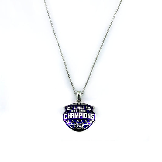 LSU National Champions Sculpted Enameled Pendant