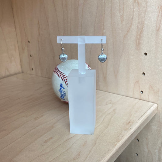 Baseball puffed heart pendant-charm