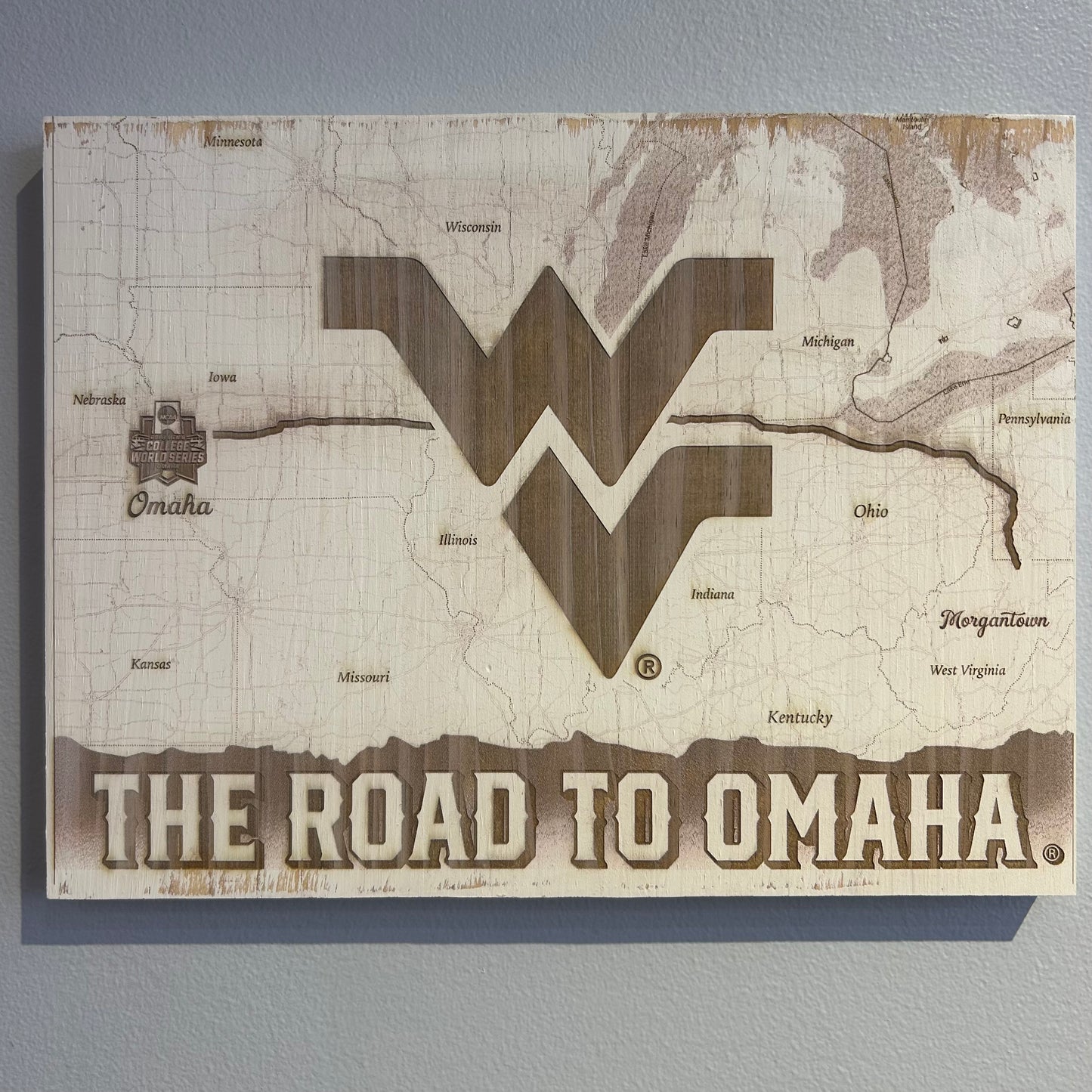 West Virginia - Road to Omaha Map