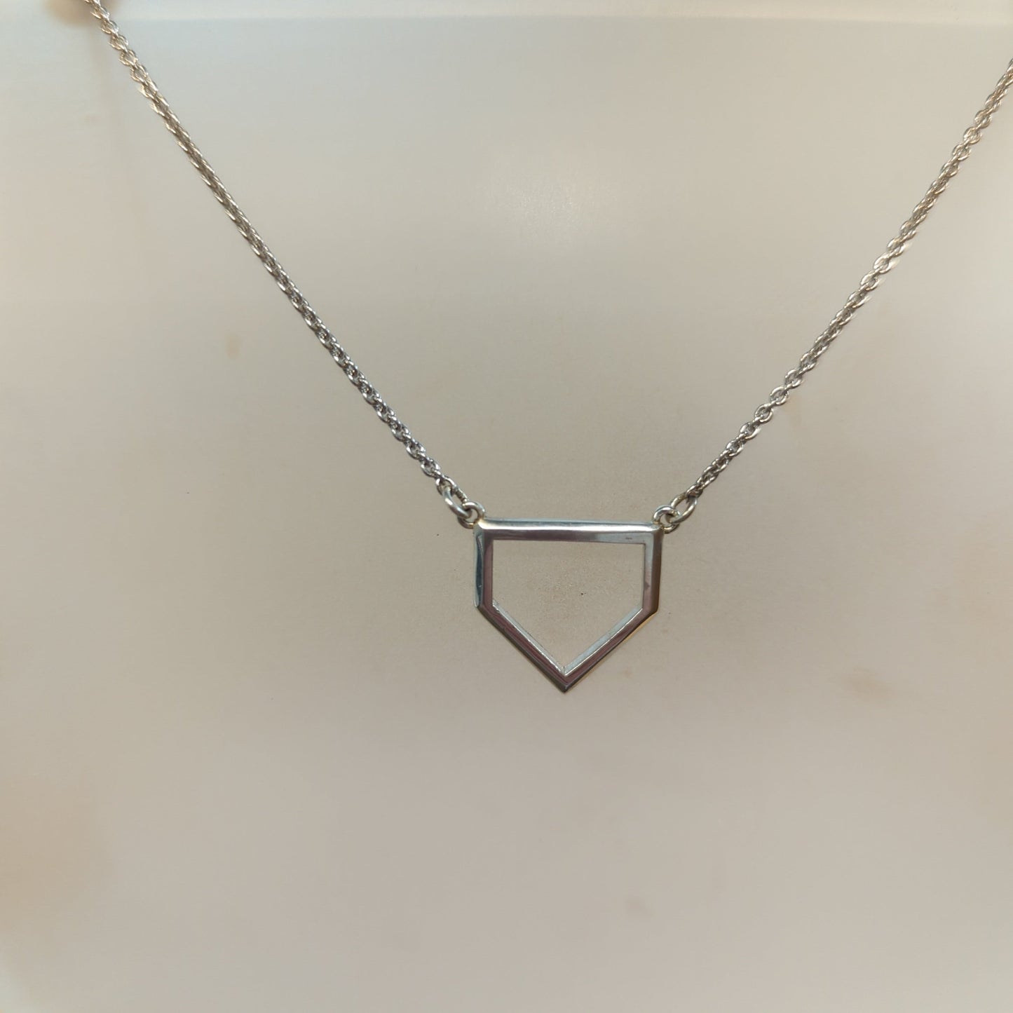 Home Plate Silver Pendant