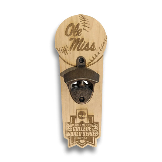Ole Miss MCWS Wall Bottle Opener