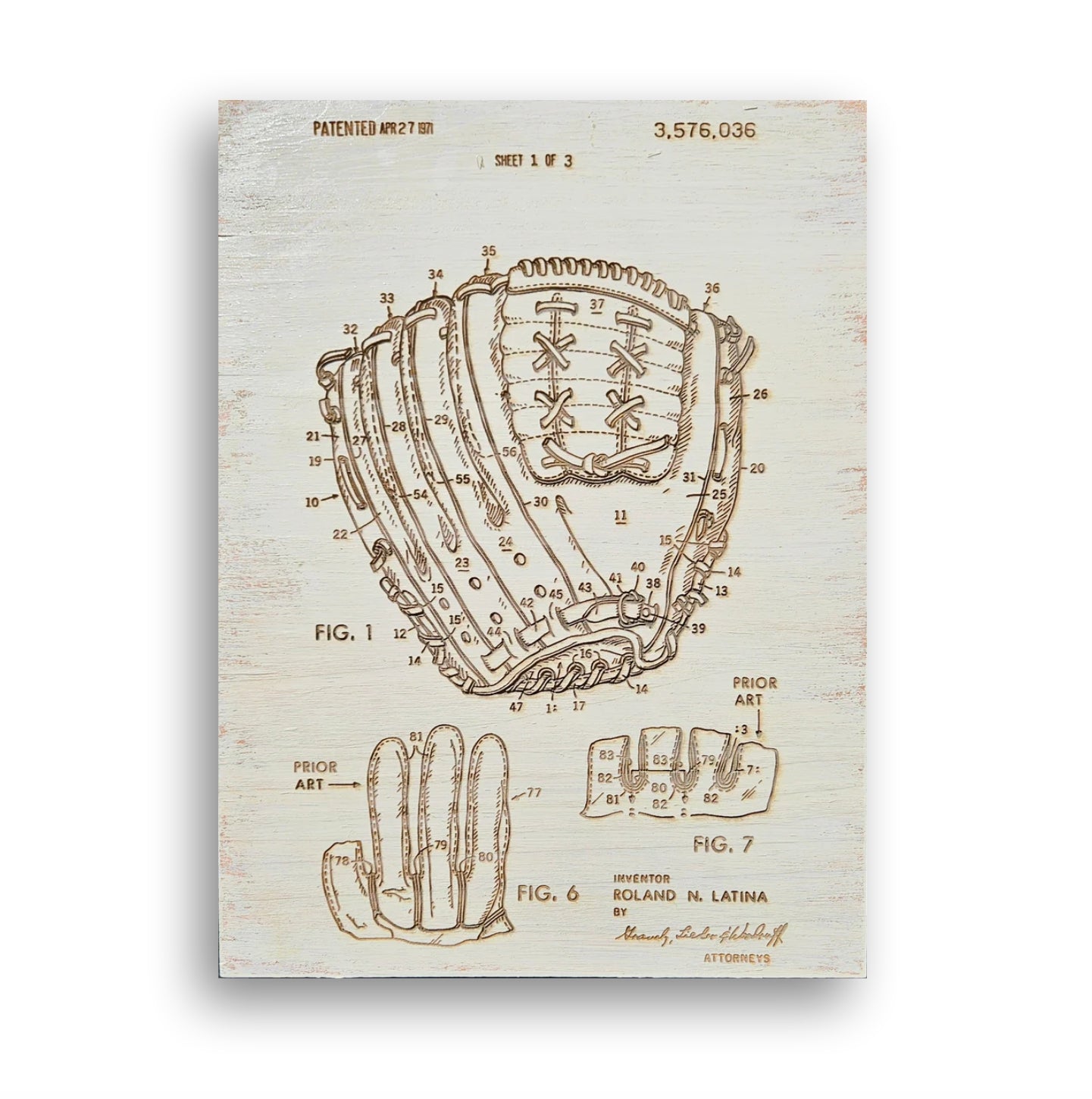 Baseball Patent Wood Signs