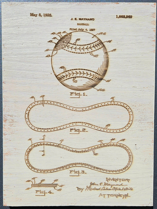Baseball Patent Wood Signs