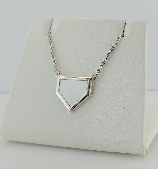 Home Plate Silver Pendant