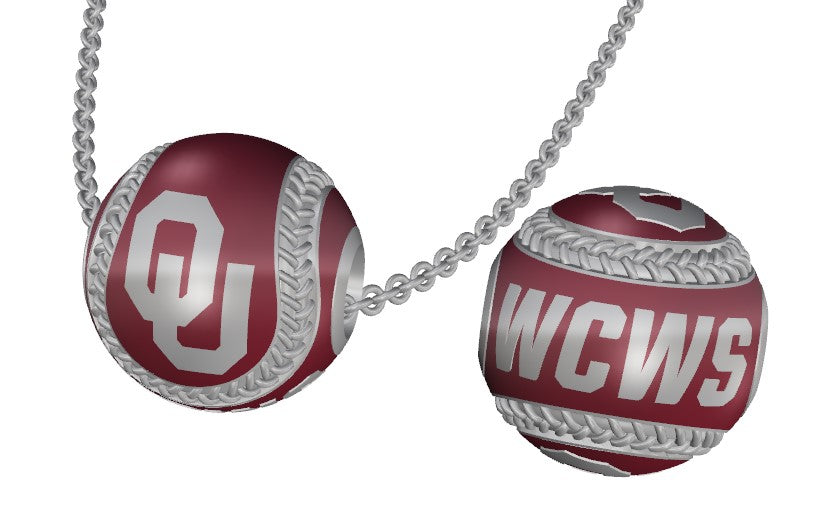 Oklahoma University - WCWS softball pendant/Charm