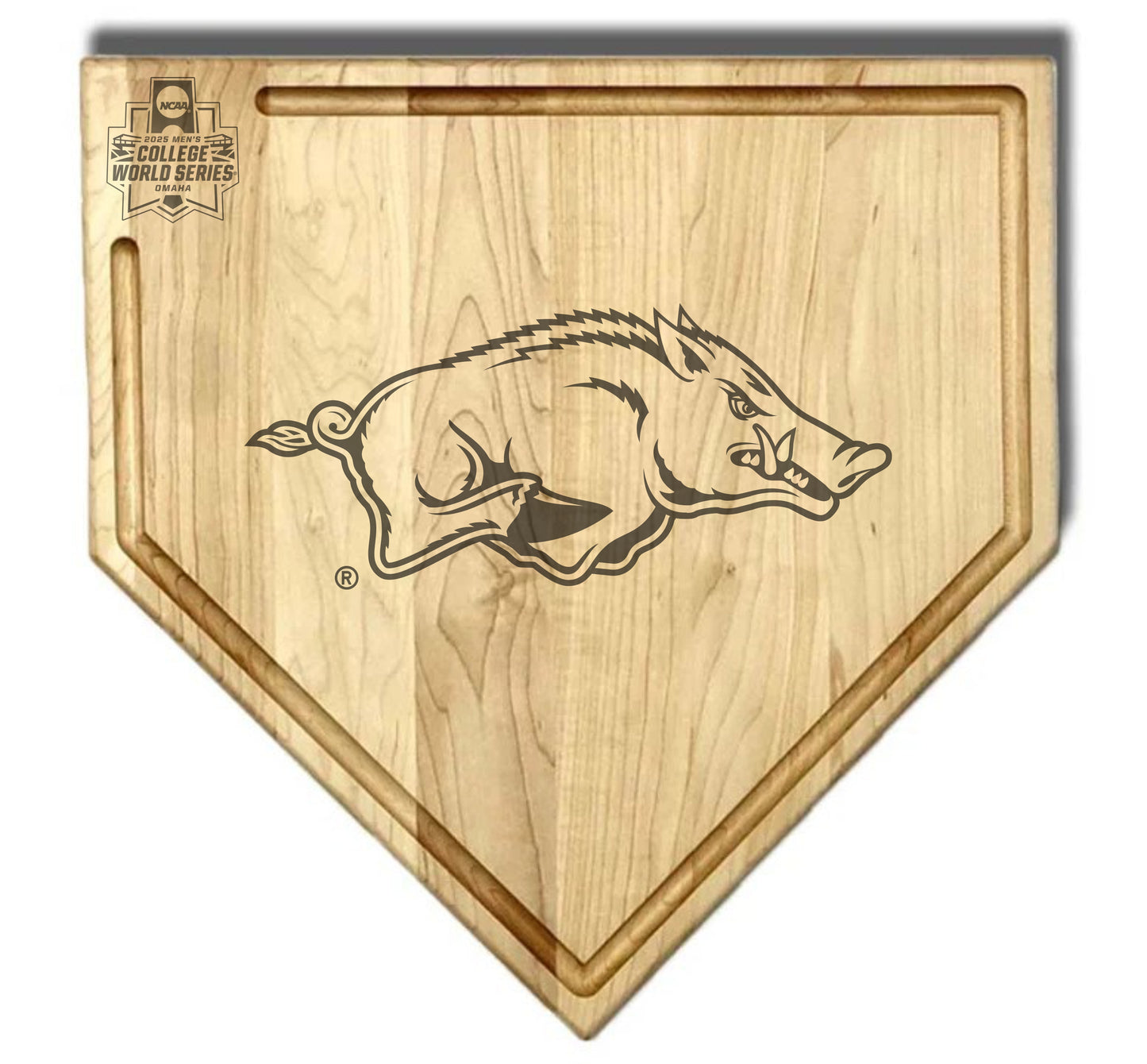 Arkansas - Home Plate Cutting Board