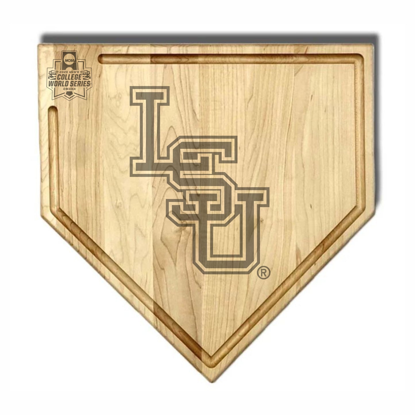 LSU - Home Plate Cutting Board
