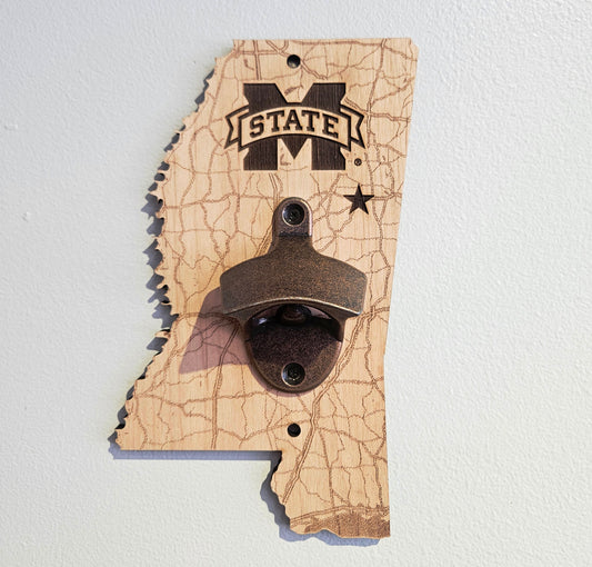 Mississippi State Wall Bottle opener