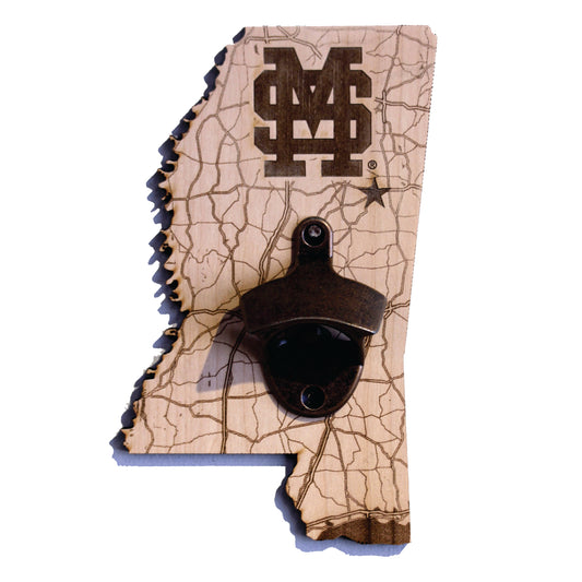 Mississippi State Wall Bottle opener