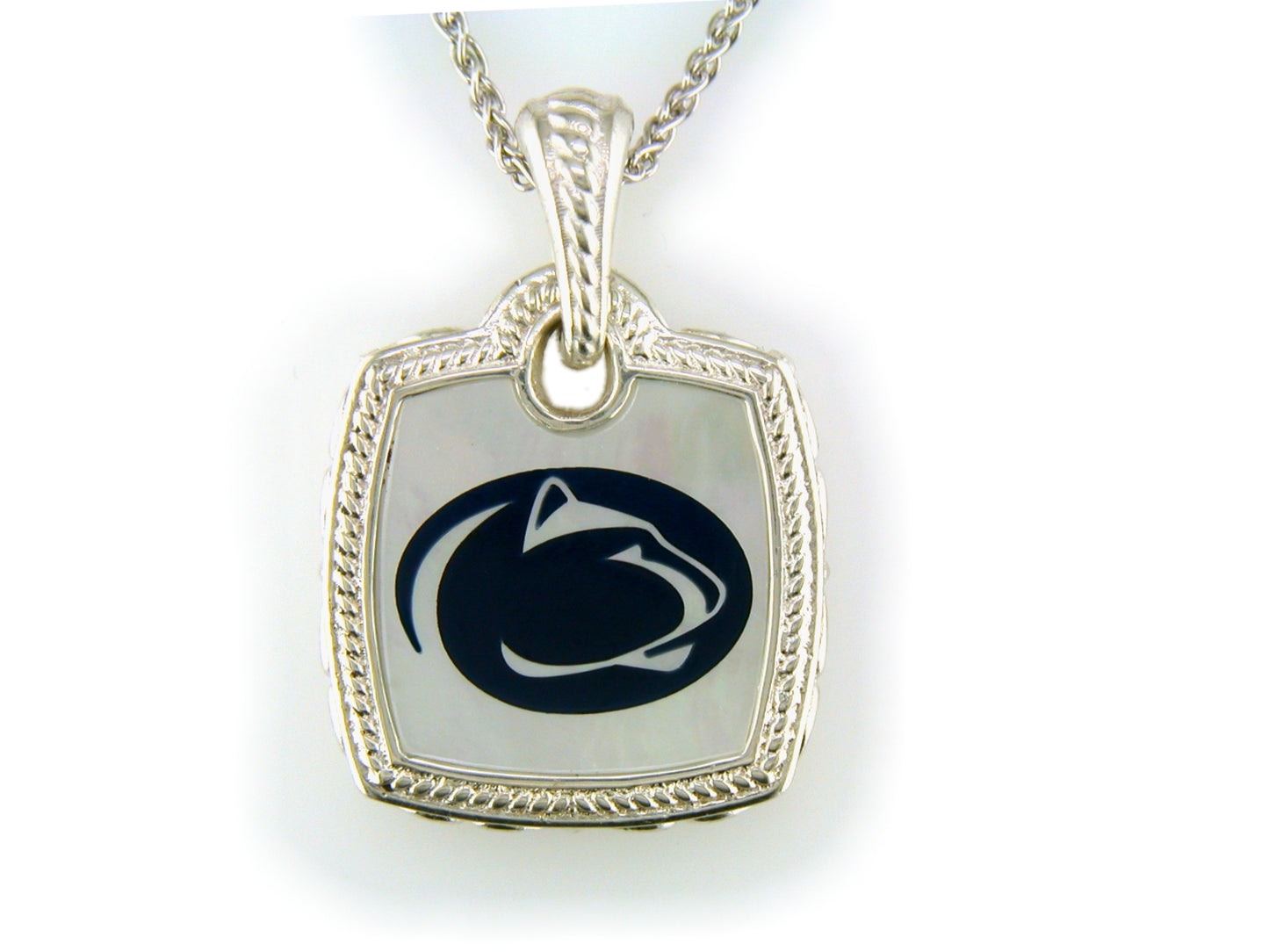 Penn State Mother of Pearl Cushion Pendant