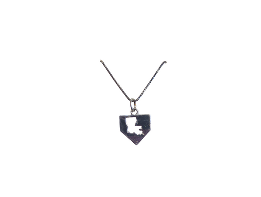 Louisiana State home plate necklace