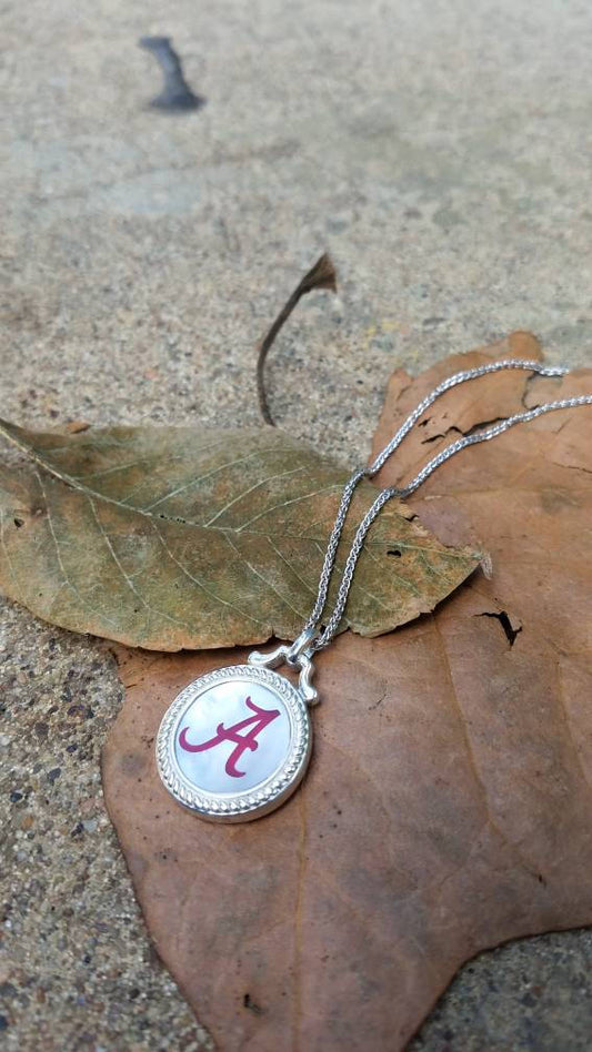 University of Alabama Mother of Pearl Pendant