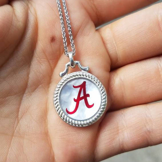 University of Alabama Mother of Pearl Pendant