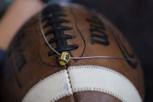University of Iowa Black Diamond Football Necklace
