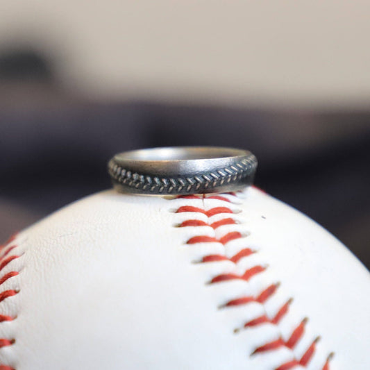 Women's 5mm Sterling Silver Softball Ring