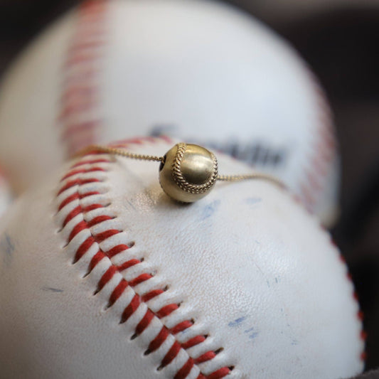 Baseball 14K Yellow Gold Pendant