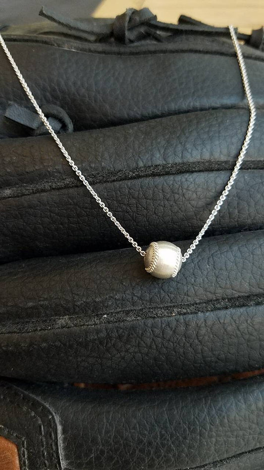 Sterling Silver Baseball/Softball Pendant