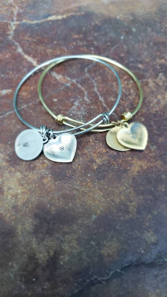 Volleyball Heart Charm Bracelet With Jersey Number Charm