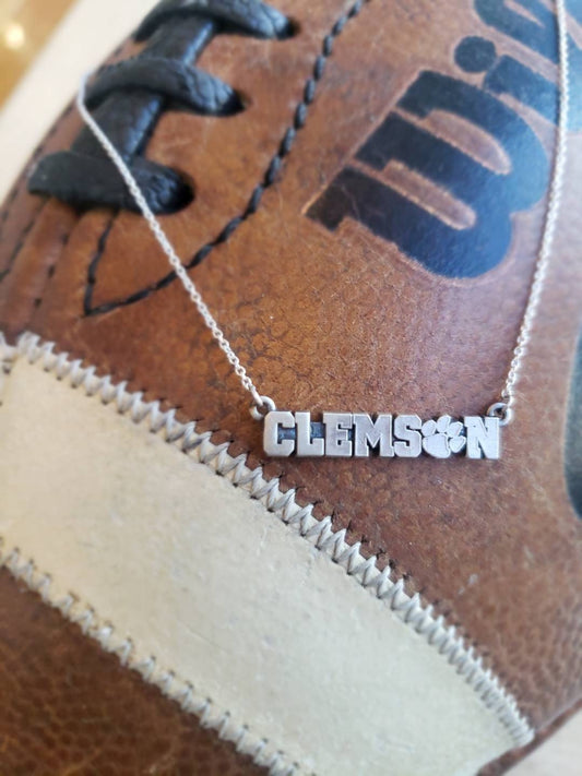 Clemson Tigers Sterling Silver Necklace