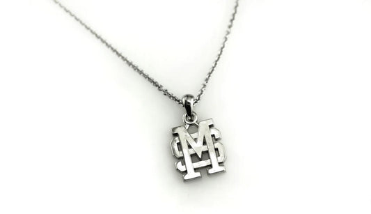 Ladies Mississippi State Silver Logo pendant