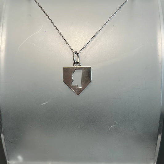 State of Mississippi Silver Necklace