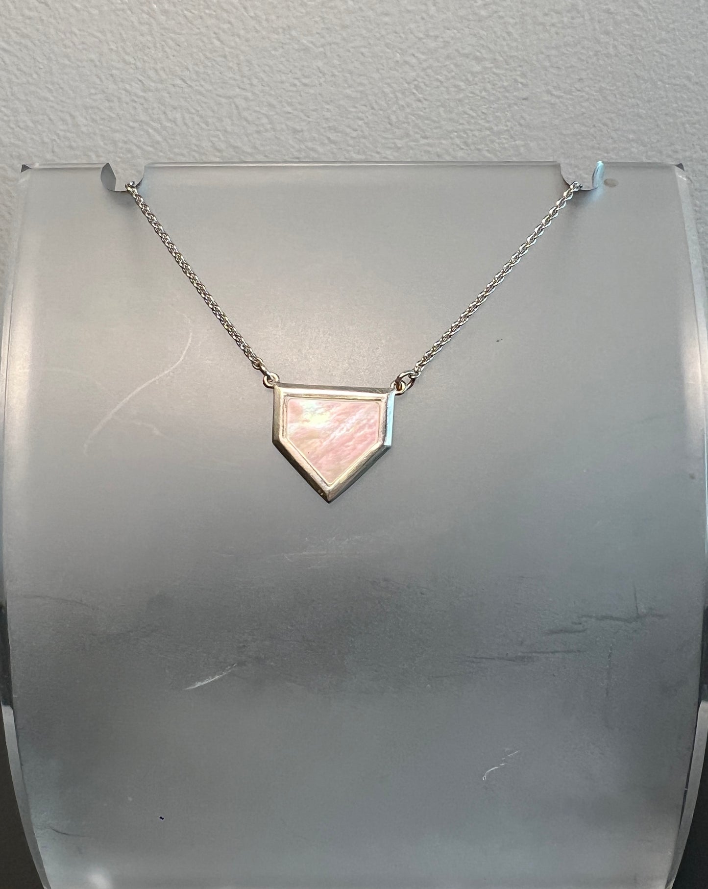 Home Plate Mother of Pearl Silver Pendant