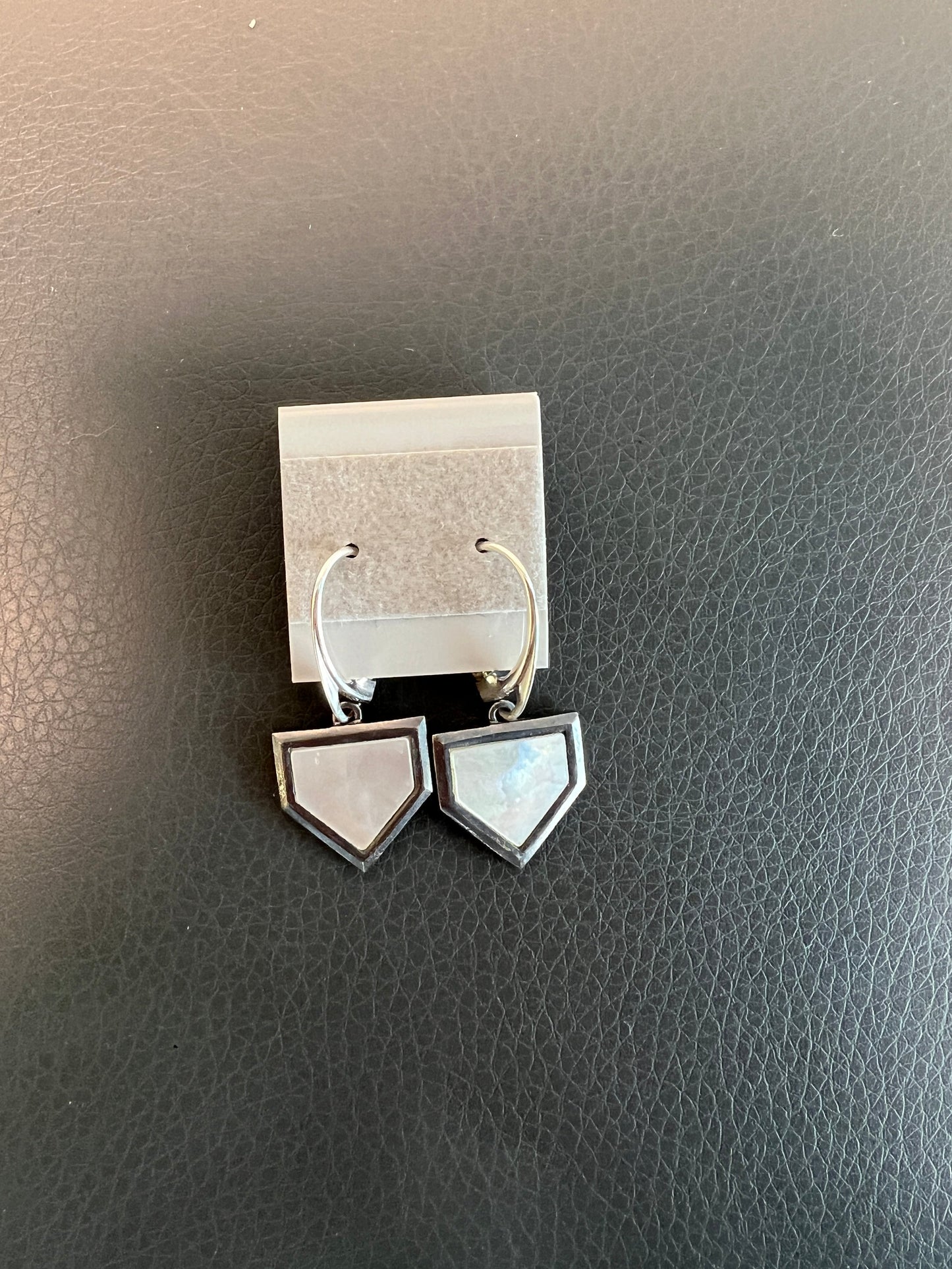 Home Plate Mother of Pearl & Sterling Silver Earrings