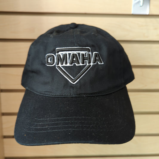 Black Omaha home plate hat