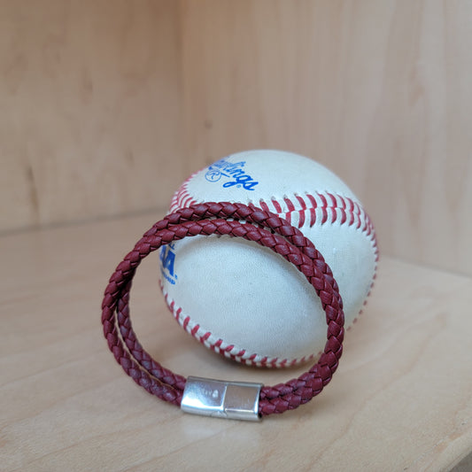 Parallel Italian leather bracelet