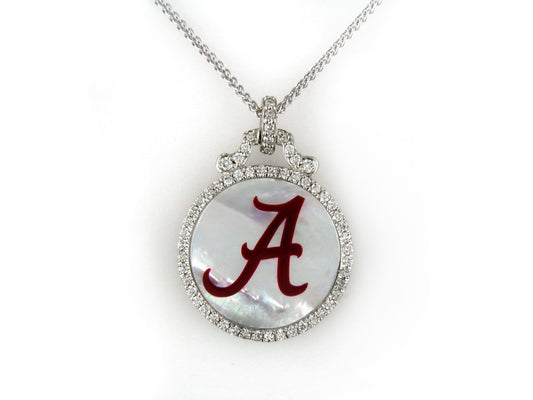 Alabama Diamond, 14k, Mother of Pearl Pendant