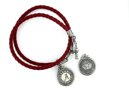 ALabama Leather - Sterling Silver Bracelet