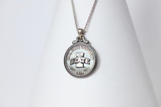 Iowa State Sterling Coin Necklace
