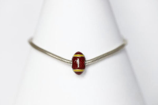Iowa State Enameled Football Bracelet