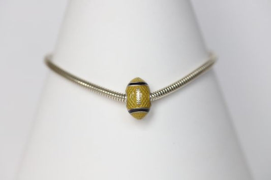 Iowa Enameled Football Bracelet