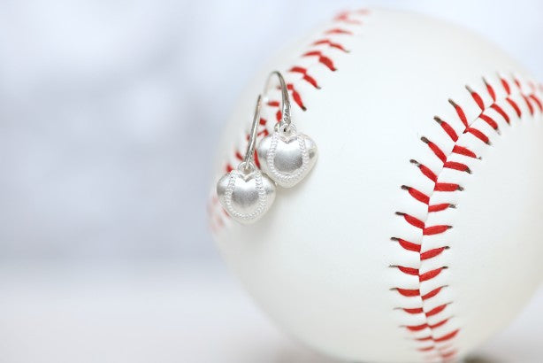 Baseball Heart Earrings