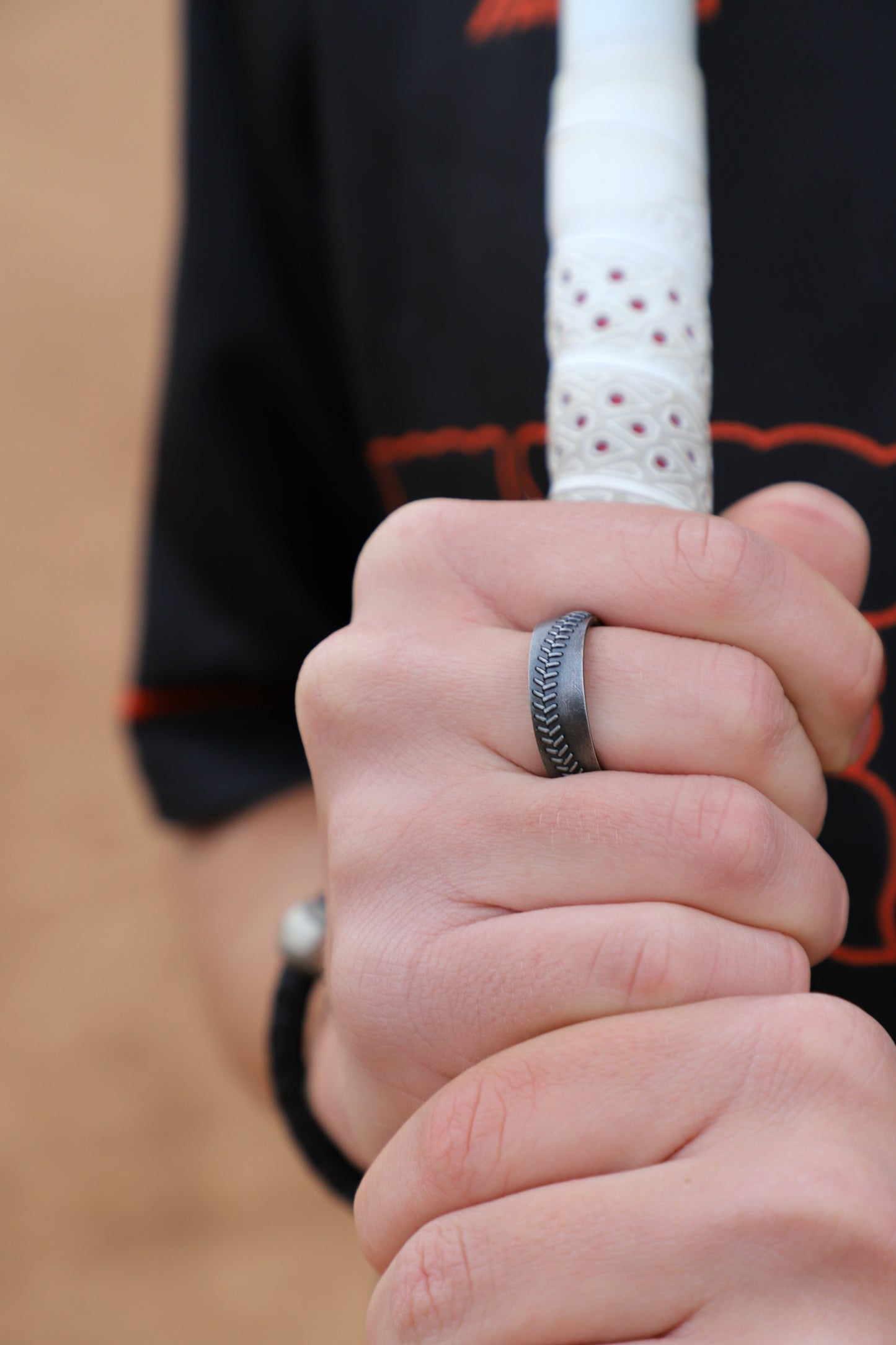Baseball Stitch Ring 8mm