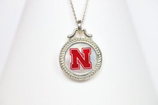 Nebraska Large Round Mother of Pearl Necklace