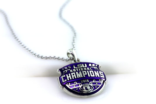 LSU National Champions Sculpted Enameled Pendant
