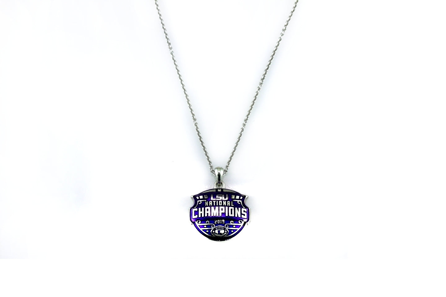 LSU National Champions Sculpted Enameled Pendant